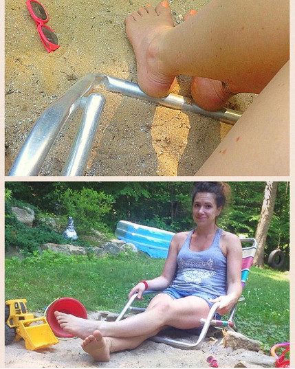 A vrut sa para ca este la plaja...