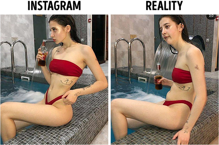 Cand incerci sa arati perfect in poze, dar realitatea este cu totul alta: