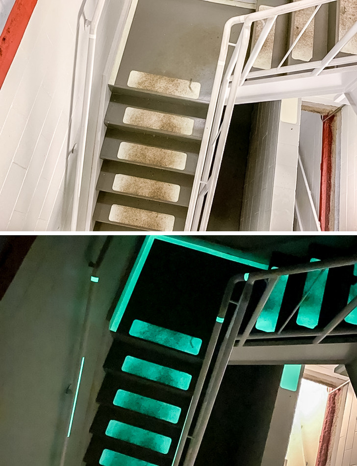 Scari care stralucesc in intuneric, pentru evitarea accidentarilor