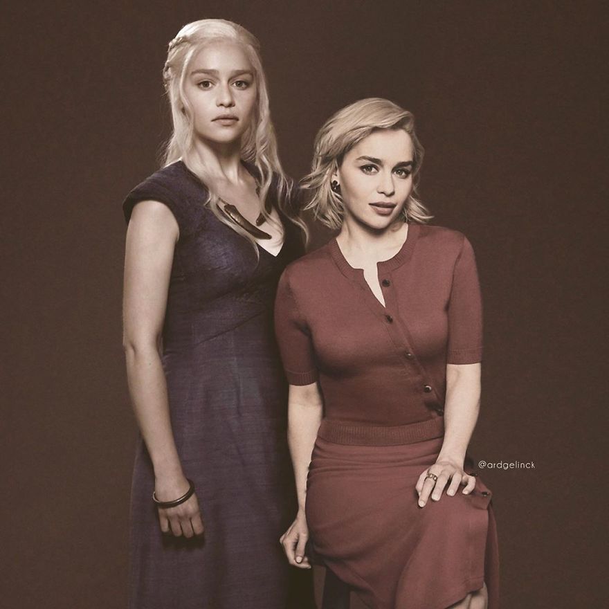 Emilia Clarke și Daenerys Targaryen
