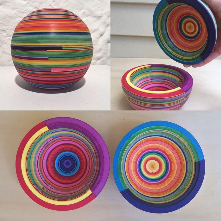 Această sferă colorată este făcută doar din hârtie