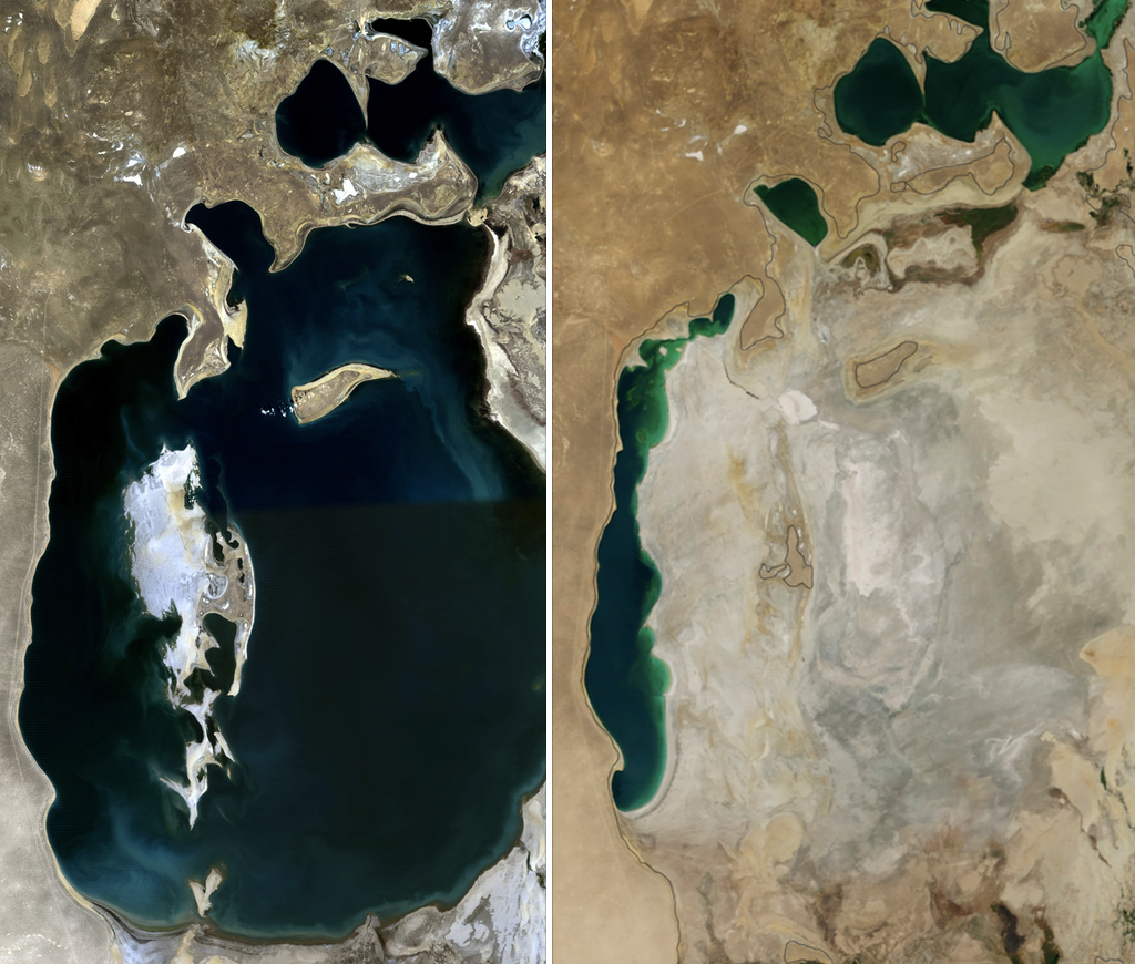 Marea Aral s-a transformat într-un deșert