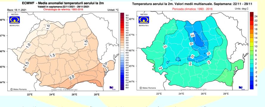 Cum va fi vremea în săptămâna 22.11.2021 - 29.11.2021