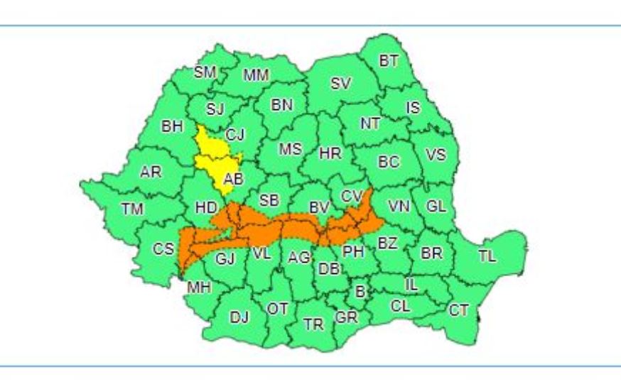 AVERTIZARE METEOROLOGICĂ 
